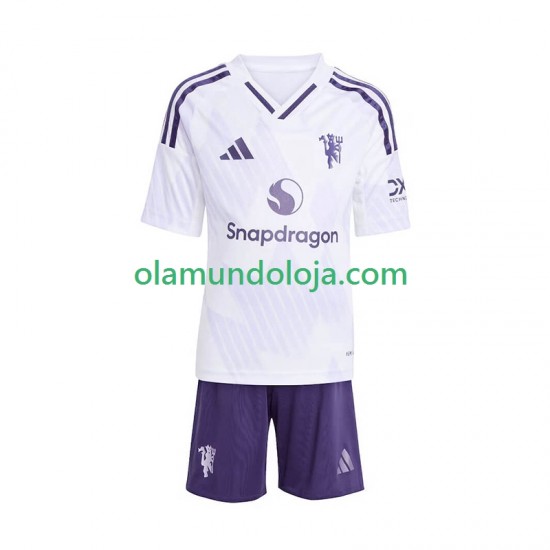 Camisola Manchester United Criança Equipamento Segundo 2025-2026 Manga Curta